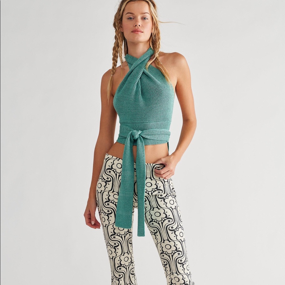 Free People Orchid Convertible Tank Blue Jade S - Picture 2 of 5